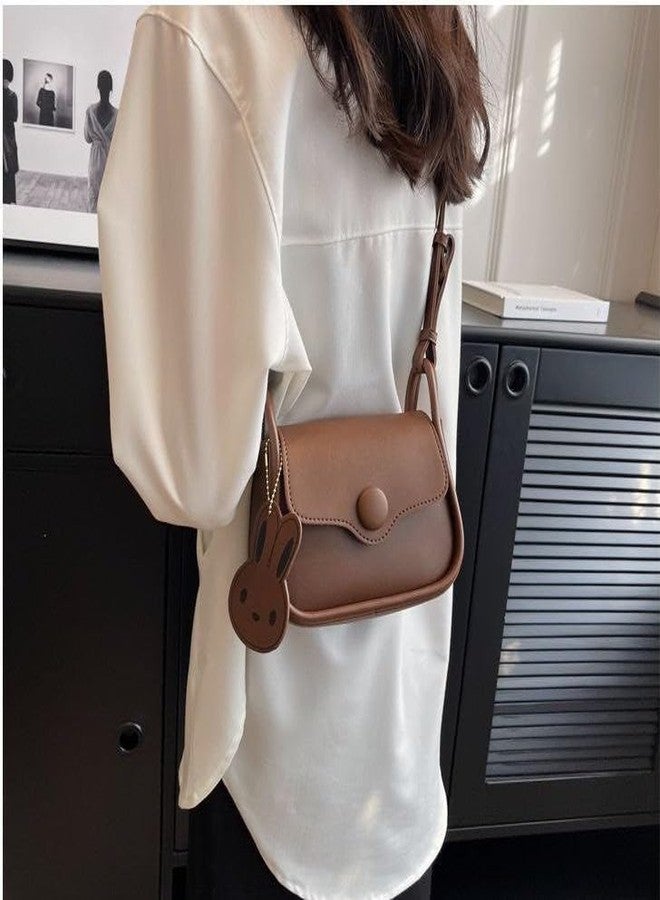 HaveGlam Designer Bunny Crossbody Sling Bag, Faux Leather, Available in Black and Brown - Image 5